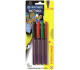 Centropen Tattoo marker na skórę zmywalny 4 sztuki + szablony