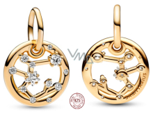 Zawieszka ze srebra 925 pozłacana znakiem zodiaku Strzelec, charms do bransoletki
