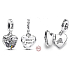 Zawieszka ze srebra 925 Tim Burton - Gwiezdne Wojny, Sally i Jack medalion, charms do bransoletki film