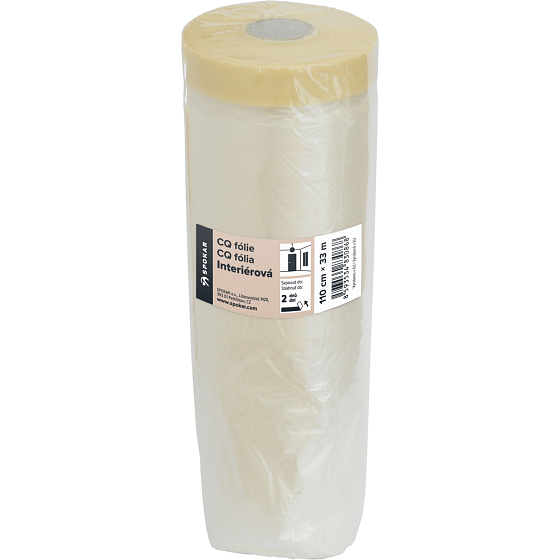 Spokar CQ fólie s papírovou páskou, 110 cm x 33 m