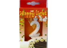 Happy light Świeczka urodzinowa cyfra 2 w pudełku