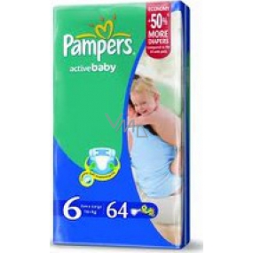 Pampers Active Baby 6 Extra Large 16+kg plenkové kalhotky 64 kusů