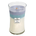 WoodWick Trilogy Calming Retreat - Uklidňující a relaxační vonná svíčka s dřevěným knotem a víčkem sklo velká 609,5 g