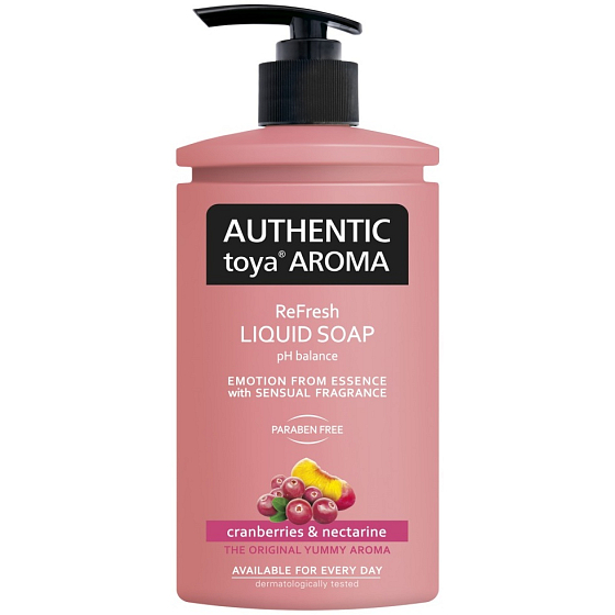 Authentic Toya Aroma Żurawina & Nektarynka płynne mydło dozownik 400 ml