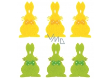 Zajíček s lepíkem 6 cm, 6 kusů v sáčku