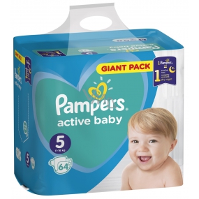 Pampers Giant Pack Active Baby Junior 5 11 - 16 kg jednorazowe pieluszki 64 sztuki