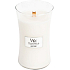 WoodWick White Teak - Bílý teak vonná svíčka s dřevěným knotem a víčkem sklo velká 609,5 g
