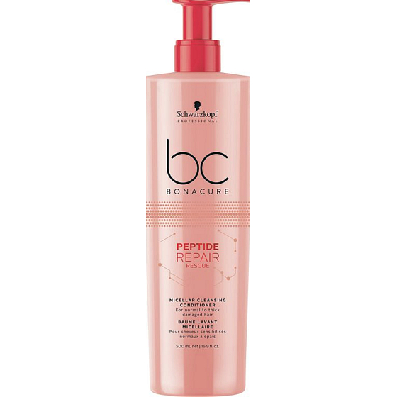 Schwarzkopf Professional BC Bonacure Peptide Repair Rescue Micellar Cleansing čisticí kondicionér pro poškozené vlasy 500 ml