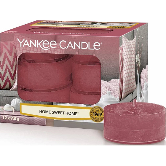 Yankee Candle Home Sweet Home - Ó sladký domove vonná čajová svíčka 12 x 9,8 g