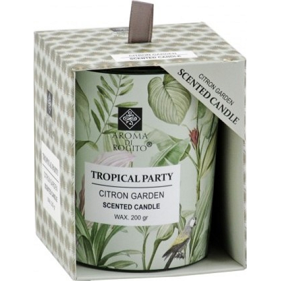 Aroma di Rogito Citron Garden - Citronová zahrada vonná svíčka sklo 85 x 105 mm 200 g