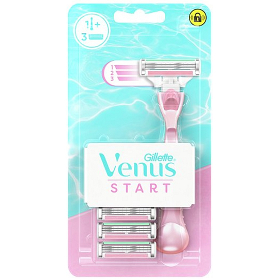 Gillette Venus Start maszynka do golenia + 3 wymienne ostrza, dla kobiet