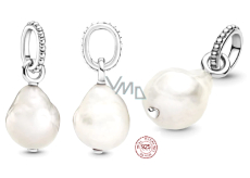 Charm Srebrna 925 Perła barokowa wisiorek na bransoletkę, symbol