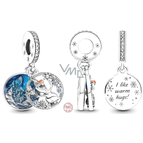 Charm Srebrny 925 Disney Kraina Lodu, Olaf 2w1, zawieszka na bransoletkę Charm Srebrny 925 Disney Kraina Lodu, Olaf 2w1, zawieszka na bransoletkę