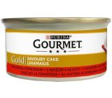 Gourmet Gold Savoury Cake gruba paszteta z wołowiny i pomidorów puszka dla dorosłych kotów 85 g