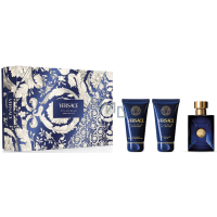 Versace Dylan Blue Pour Homme woda toaletna 50 ml + balsam po goleniu 50 ml + żel pod prysznic 50 ml, zestaw prezentowy dla mężczyzn