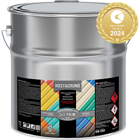Hostagrund Prim 3w1 S2177 podstawowa i wierzchnia farba na metal, 0840 czerwonobrązowa, 9 l