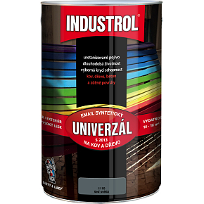 Industrol S2013 uniwersalny błyszczący lak do metalu i drewna, 1550 antracyt RAL 7016, 4 l