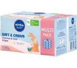 Nivea Baby Soft & Cream nawilżane chusteczki czyszczące i pielęgnacyjne 4 x 57 szt.