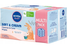 Nivea Baby Soft & Cream nawilżane chusteczki czyszczące i pielęgnacyjne 4 x 57 szt.