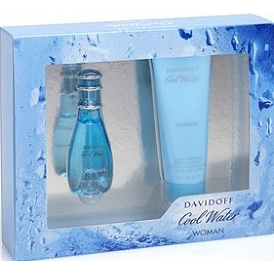 Davidoff Cool Water Woman toaletní voda 30 ml + tělové mléko 75 ml, dárková sada