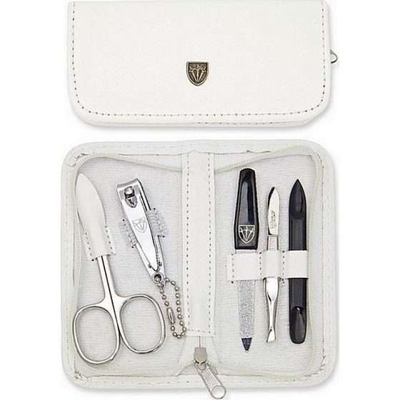 Kellermann 3 Swords luxusní manikúra 5 dílná Articial Leather z vysoce kvalitní umělé kůže White BL 5215PN