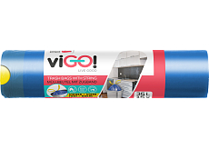 viGO worki na odpady, zasuwane, 12 µ, 50 × 60 cm, 35 l, 15 sztuk