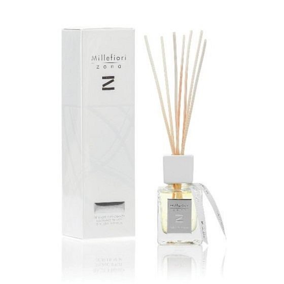 Millefiori Milano Zona Amber & Incense - Ambra a Kadidlo Difuzér 100 ml + 7 stébel v délce 25 cm do menších prostor vydrží 5-6 týdnů