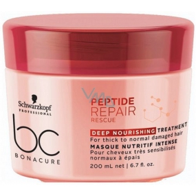 Schwarzkopf Professional BC Bonacure Peptide Repair Rescue Deep Nourishing Treat maska pro velmi poškozené vlasy 200 ml