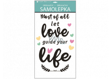 Naklejki na ścianę z napisem Love, life 60 x 32 cm