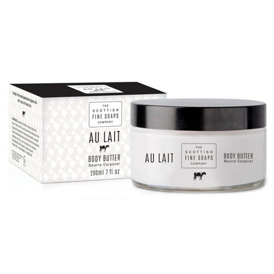 Scottish Fine Soaps Au Lait tělové máslo pro všechny typy pokožky, v dóze 200 ml