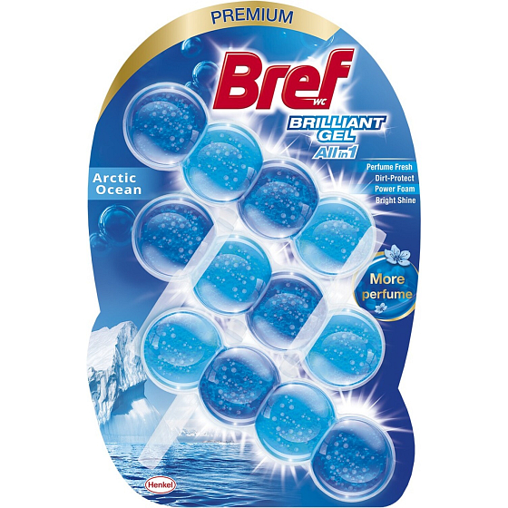 Bref Brilliant Gel Arctic Ovean WC blok 3× 42 g