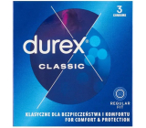 Durex Classic klasyczny kondom nominalna szerokość: 56 mm 3 sztuki