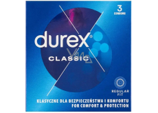 Durex Classic klasyczny kondom nominalna szerokość: 56 mm 3 sztuki