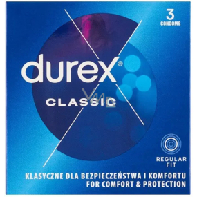 Durex Classic klasyczny kondom nominalna szerokość: 56 mm 3 sztuki