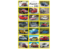 Arch Naklejki Dekoracyjne Legends 1 Legendarne Auta Mini Cooper 17 x 24,5 cm
