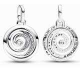 Zawieszka ze srebra próby 925 Spirala - Mini medalion, wisiorek do bransoletki symbol
