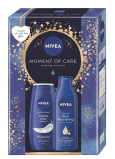 Nivea Moment of Care Creme Care żel pod prysznic 250 ml + Nivea Rich Nourishing mleczko do ciała 250 ml, zestaw kosmetyczny