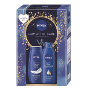 Nivea Moment of Care Creme Care żel pod prysznic 250 ml + Nivea Rich Nourishing mleczko do ciała 250 ml, zestaw kosmetyczny