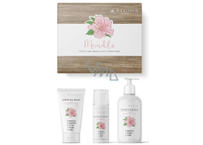 Regina Migdałowy krem do rąk 75 ml + krem nawilżający 50 ml + mleczko oczyszczające 200 ml, zestaw prezentowy