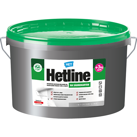 Het Hetline farba do płyt gipsowo-kartonowych, 15 + 3 kg