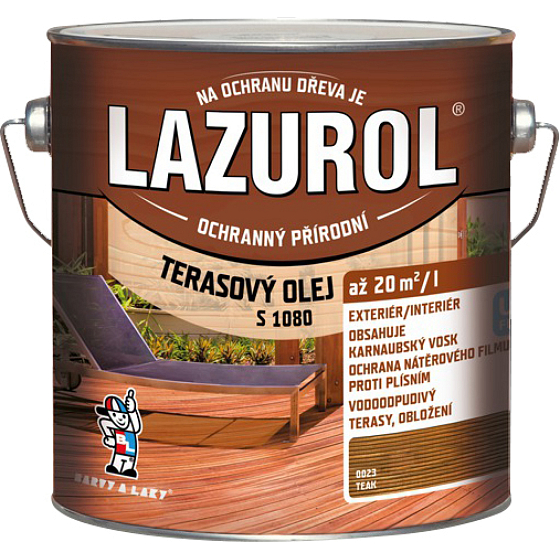 Lazurol s1080 olej tarasowy teak, 2,5 l