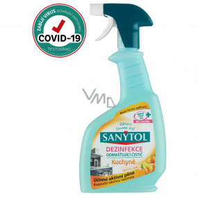 Sanytol Kuchnia środek dezynfekujący i silnie odtłuszczający w sprayu 500 ml