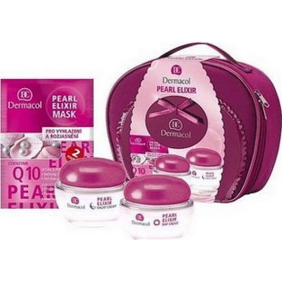 Dermacol Pearl Elixir denní krém 50 ml + noční krém 50 ml + maska 2 x 8 g, kosmetická sada