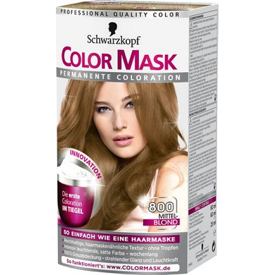 Schwarzkopf Color Mask barva na vlasy 800 Středně plavý