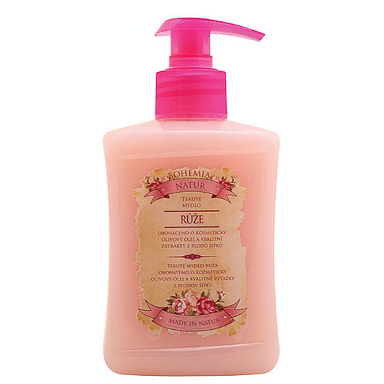 Bohemia Gifts Rosarium s extrakty z šípků a květů růže tekuté mýdlo 300 ml s pumpičkou