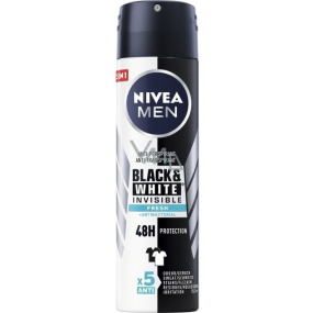 Nivea Men Invisible Black & White Fresh antyperspirant dezodorant spray 150 ml Nivea Men Invisible Black & White Fresh antyperspirant dezodorant spray 150 ml