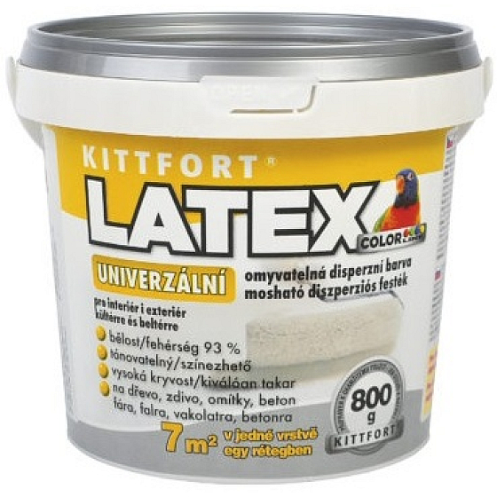 Het Latex Uniwersalna biała farba lateksowa 800 g
