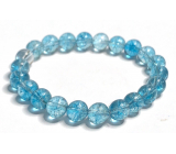 Bransoletka Topaz elastyczna naturalny kamień, kuleczka 8 mm / 16 - 17 cm, kamień mądrości