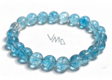 Bransoletka Topaz elastyczna naturalny kamień, kuleczka 8 mm / 16 - 17 cm, kamień mądrości