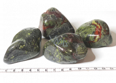 Epidot, Tromlovany kamień naturalny 100 - 160 g, 1 sztuka, kamień do leczenia serca